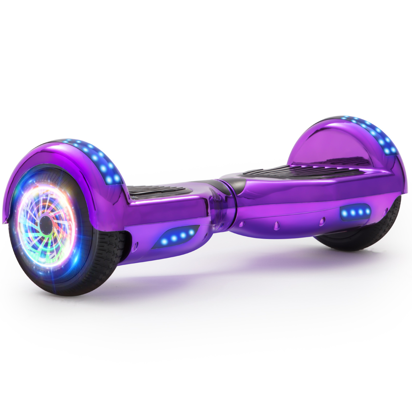 Neues 6,5" lila Hoverboard für Kinder, mit Bluetooth Musik Lautsprecher und Disco LED Licht - 500W 12km/h