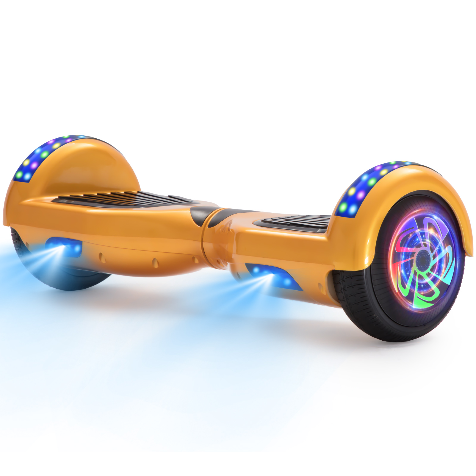 Neues 6,5" gold Hoverboard für Kinder, mit Bluetooth Musik Lautsprecher und Disco LED Licht - 500W 12km/h