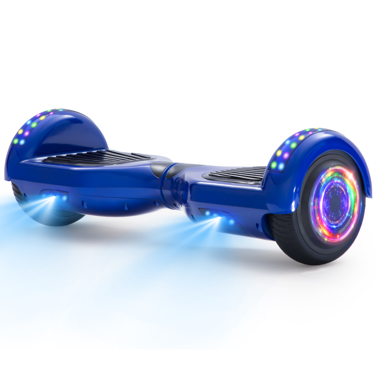 Neues 6,5" blaues Hoverboard für Kinder, mit Bluetooth Musik Lautsprecher und Disco LED Licht - 500W 12km/h