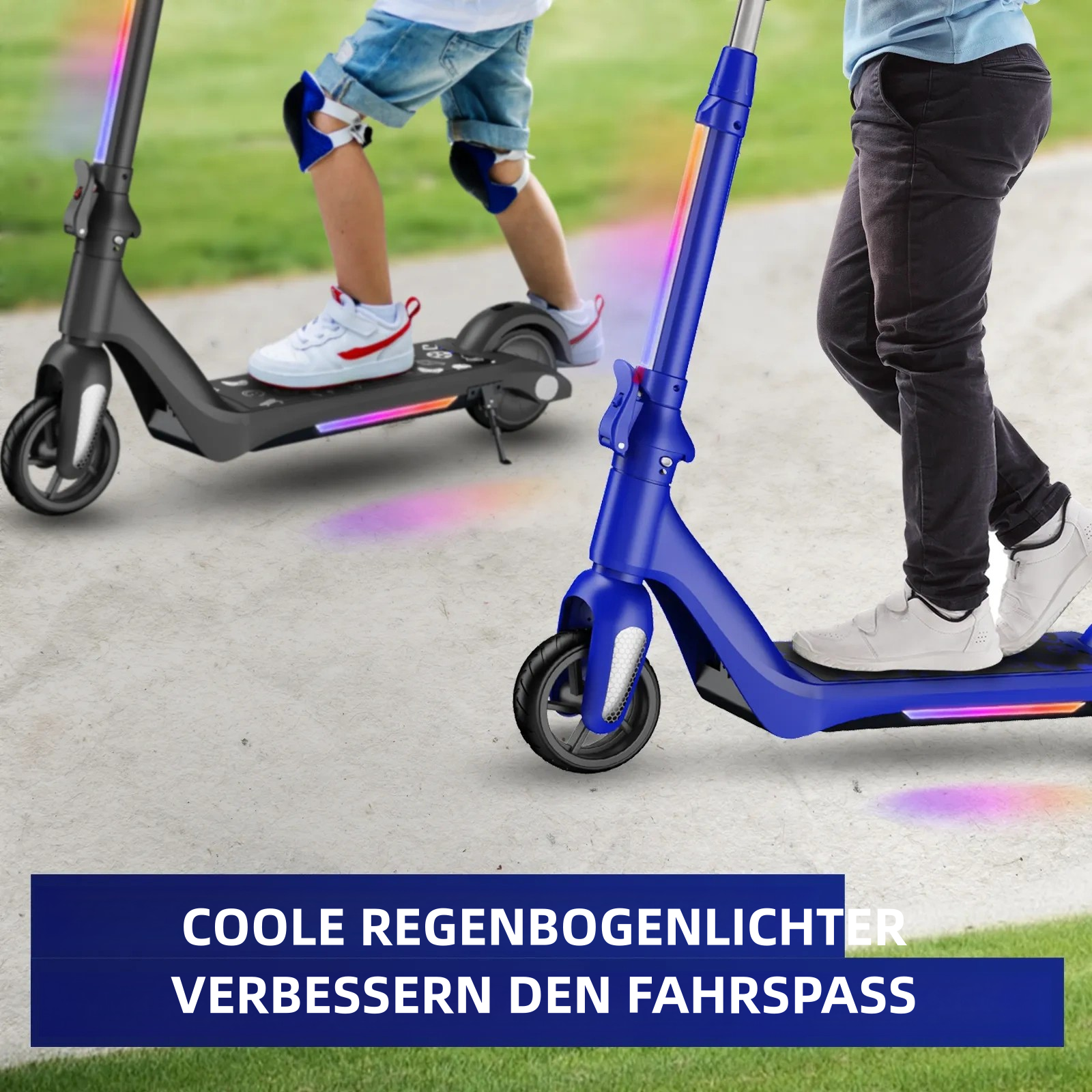 F6 Kinder Elektroroller UK Klappbarer Jugend Elektroroller 80W 12km/h LED-Anzeige
