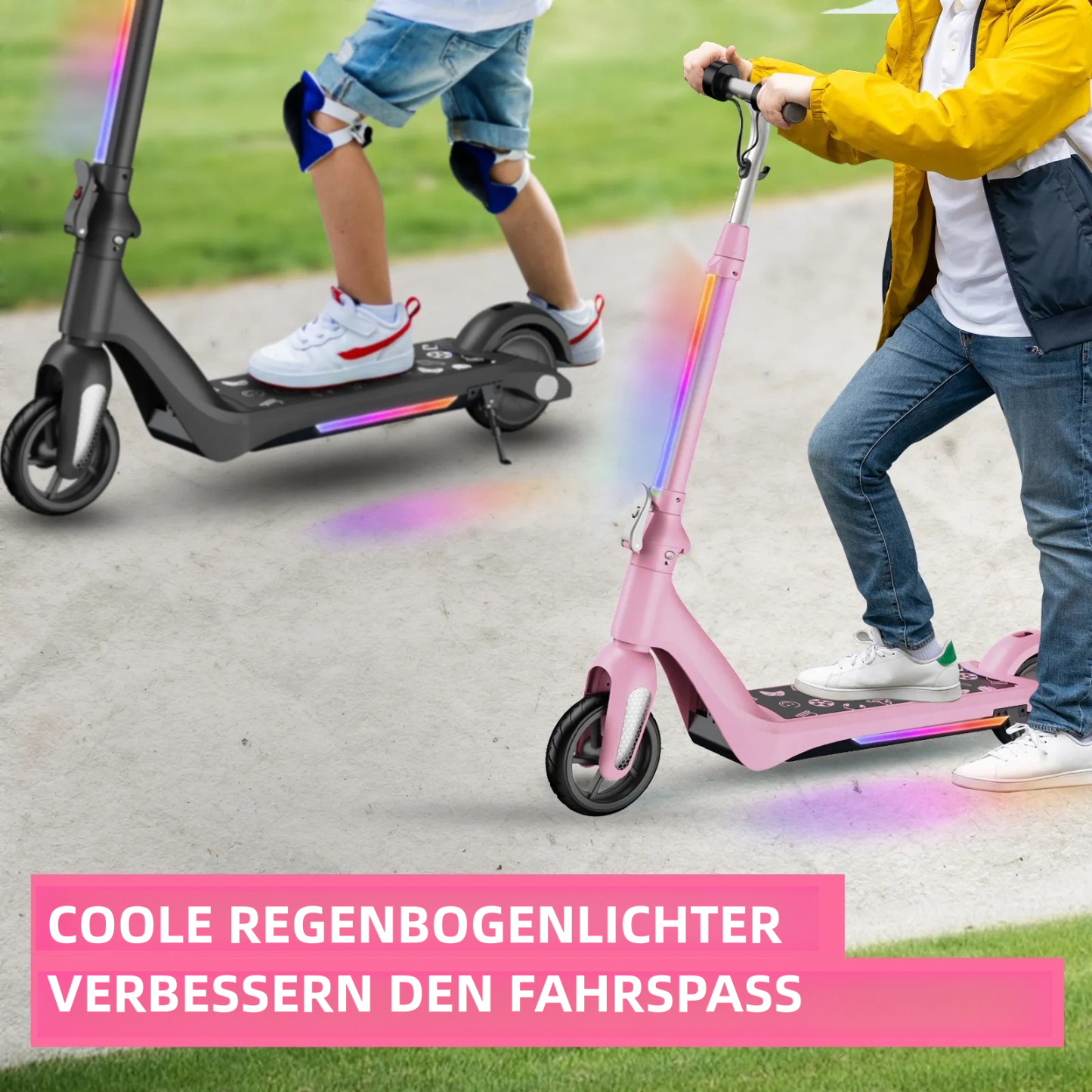 F6 Kinder Elektroroller UK Klappbarer Jugend Elektroroller 80W 12km/h LED-Anzeige