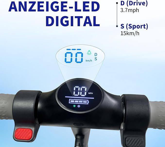 F6S Elektroroller Kinder-Klapp-Elektroroller, 8 km, 130 W, LED-Anzeige, 14 km/h