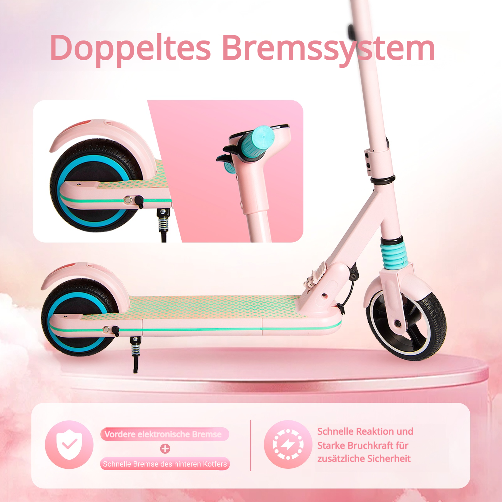 S3 Elektroroller für Kinder im Alter von 8–16 Jahren, UK-Elektroroller, 14 km/h, LED-Display, Licht, 130 W