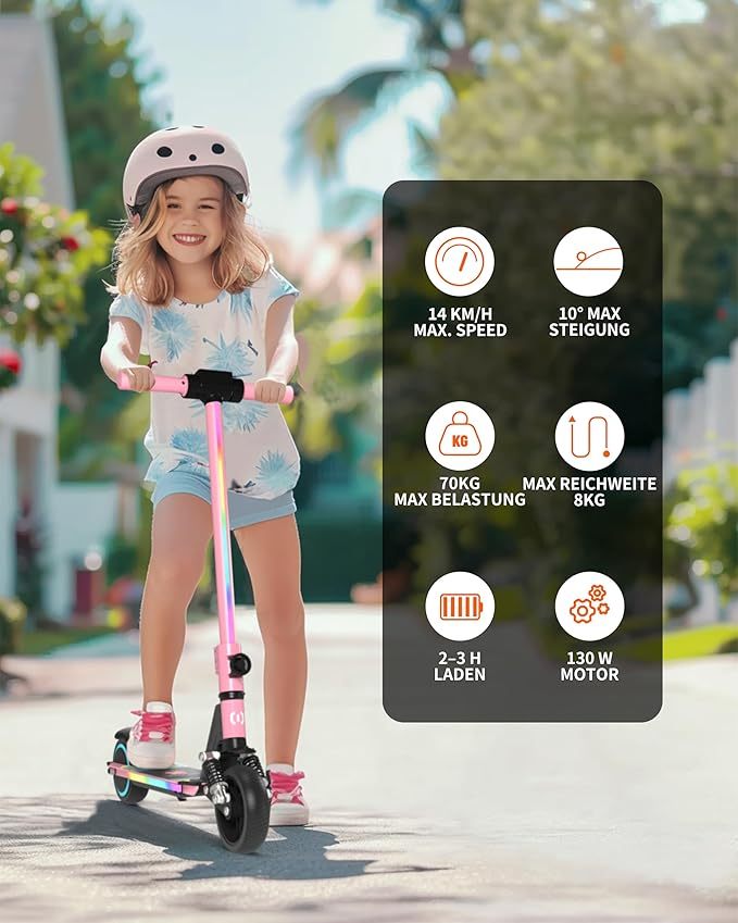 S5 Kinder-Elektroroller, faltbarer Kinderroller für 6–12 Jahre
