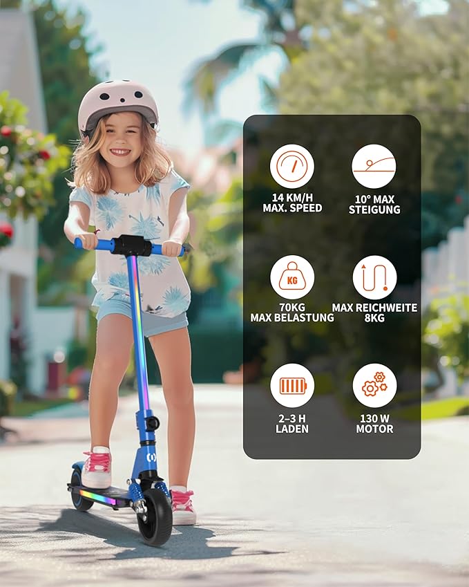 S5 Kinder-Elektroroller, faltbarer Kinderroller für 6–12 Jahre