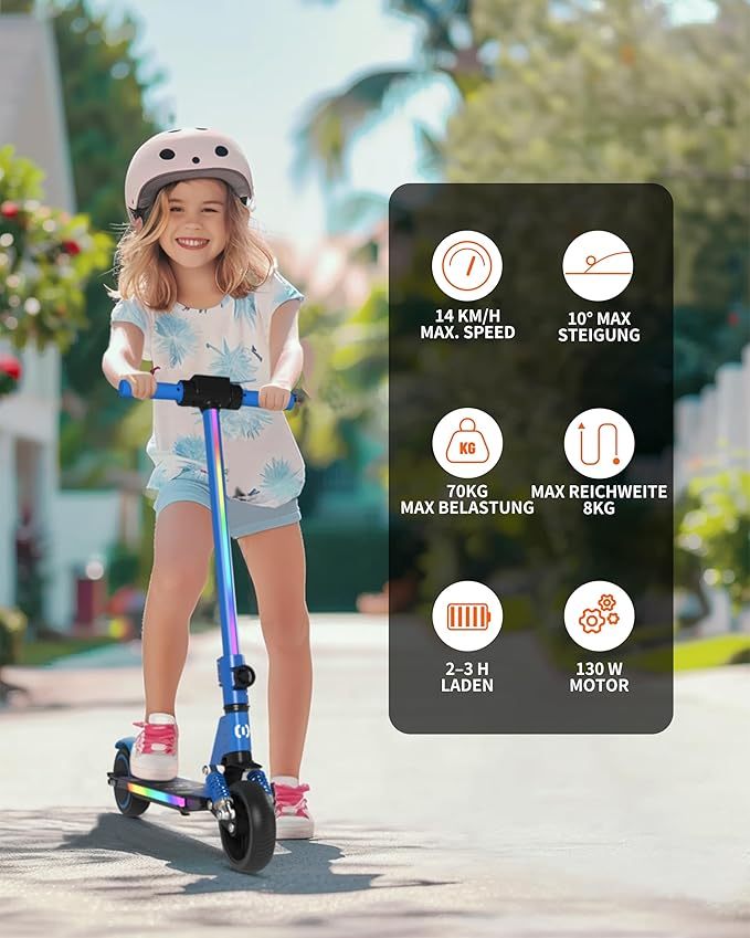 S5 Kinder-Elektroroller, faltbarer Kinderroller für 6–12 Jahre