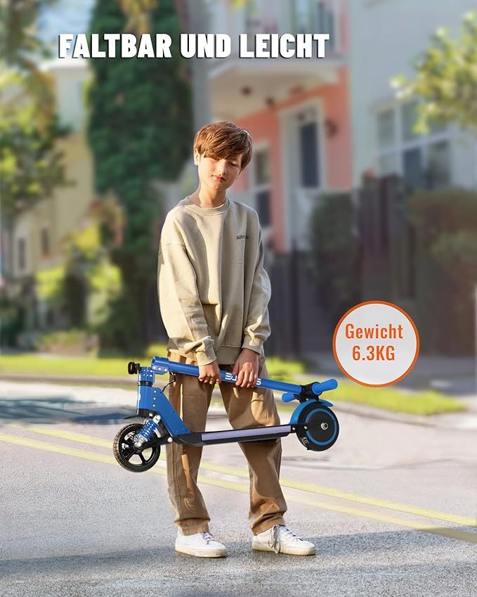 S5 Kinder-Elektroroller, faltbarer Kinderroller für 6–12 Jahre