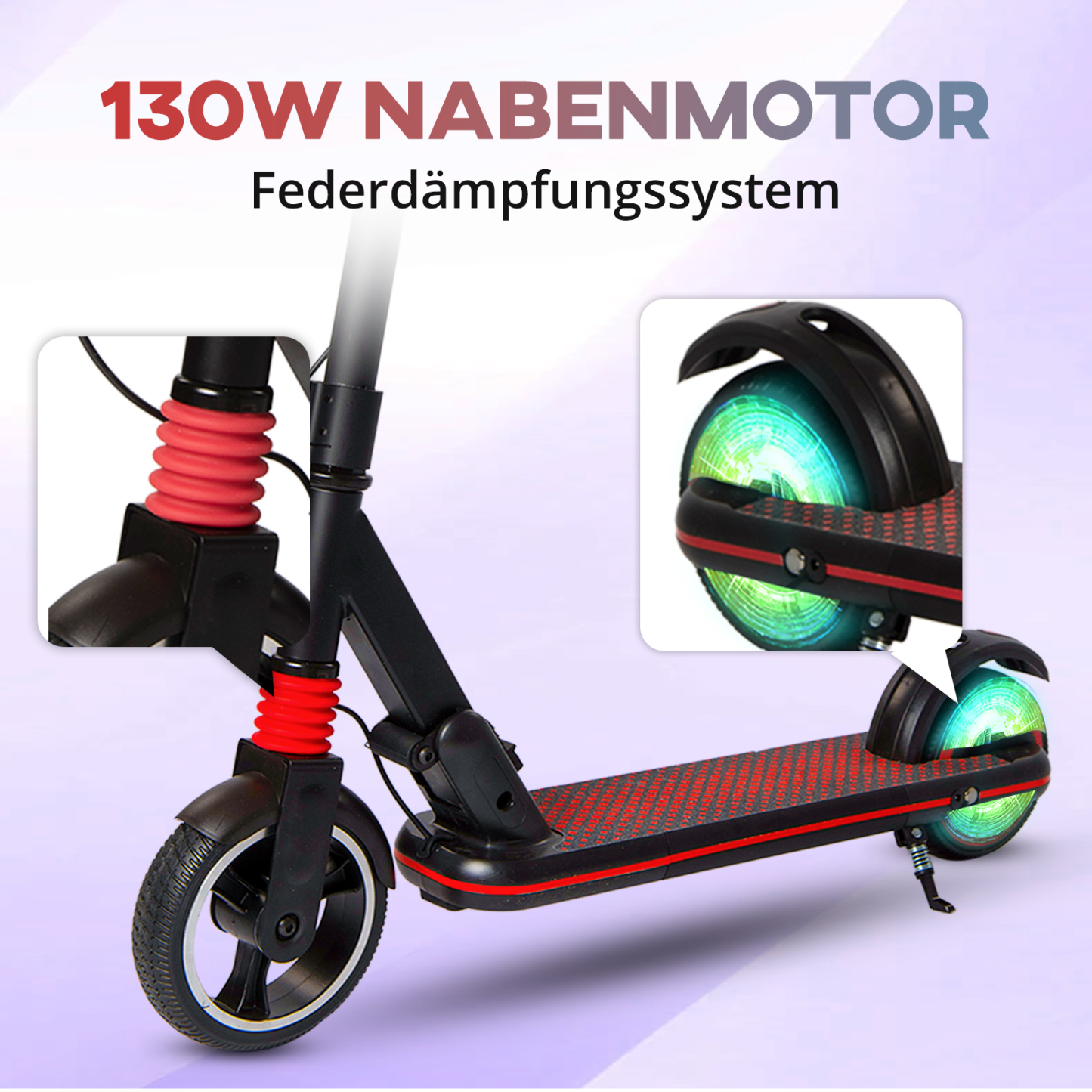 S3 Elektroroller, geeignet für Kinder im Alter von 8–16 Jahren, Elektroroller, 14 km/h, LED-Anzeige, Licht 130 W