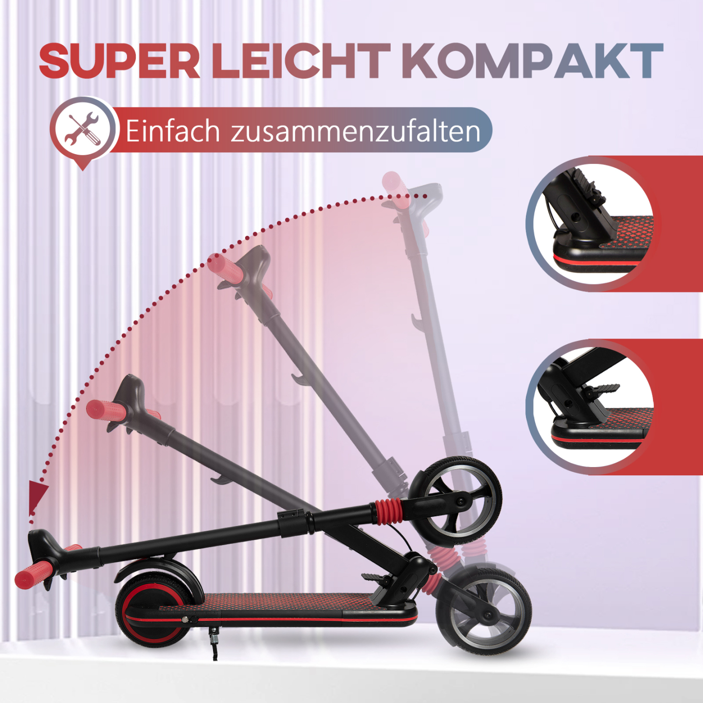 S3 Elektroroller, geeignet für Kinder im Alter von 8–16 Jahren, Elektroroller, 14 km/h, LED-Anzeige, Licht 130 W