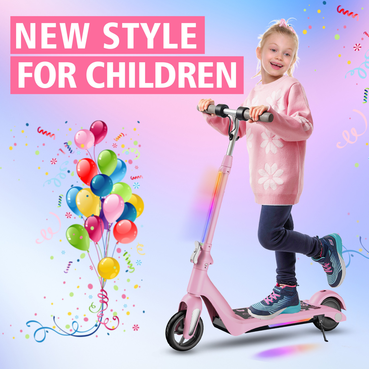 F6 Kinder Elektroroller UK Klappbarer Jugend Elektroroller 80W 12km/h LED-Anzeige