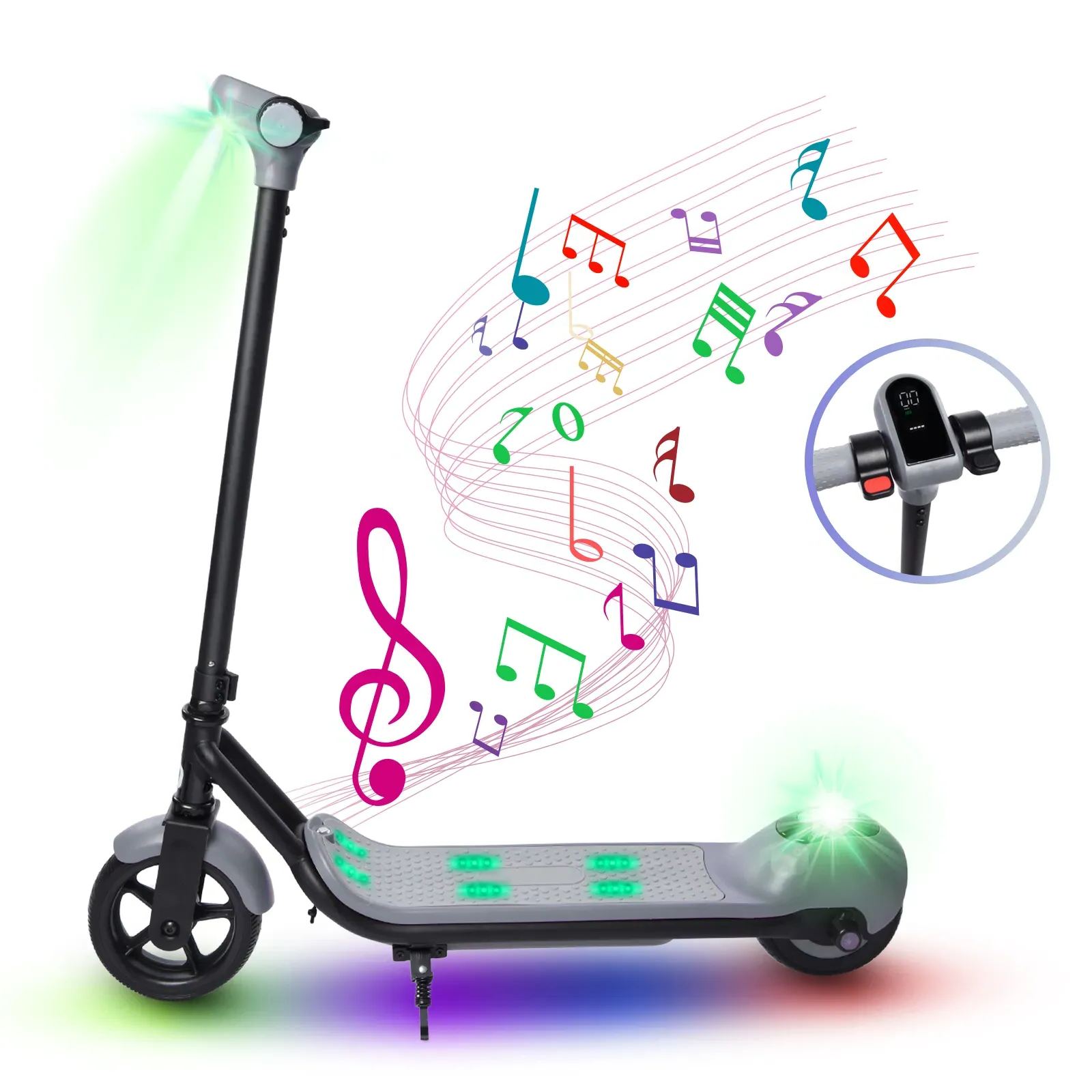 S4 Kinder Elektroroller UK Klappbarer Jugend Elektroroller 80W 12km/h LED-Anzeige