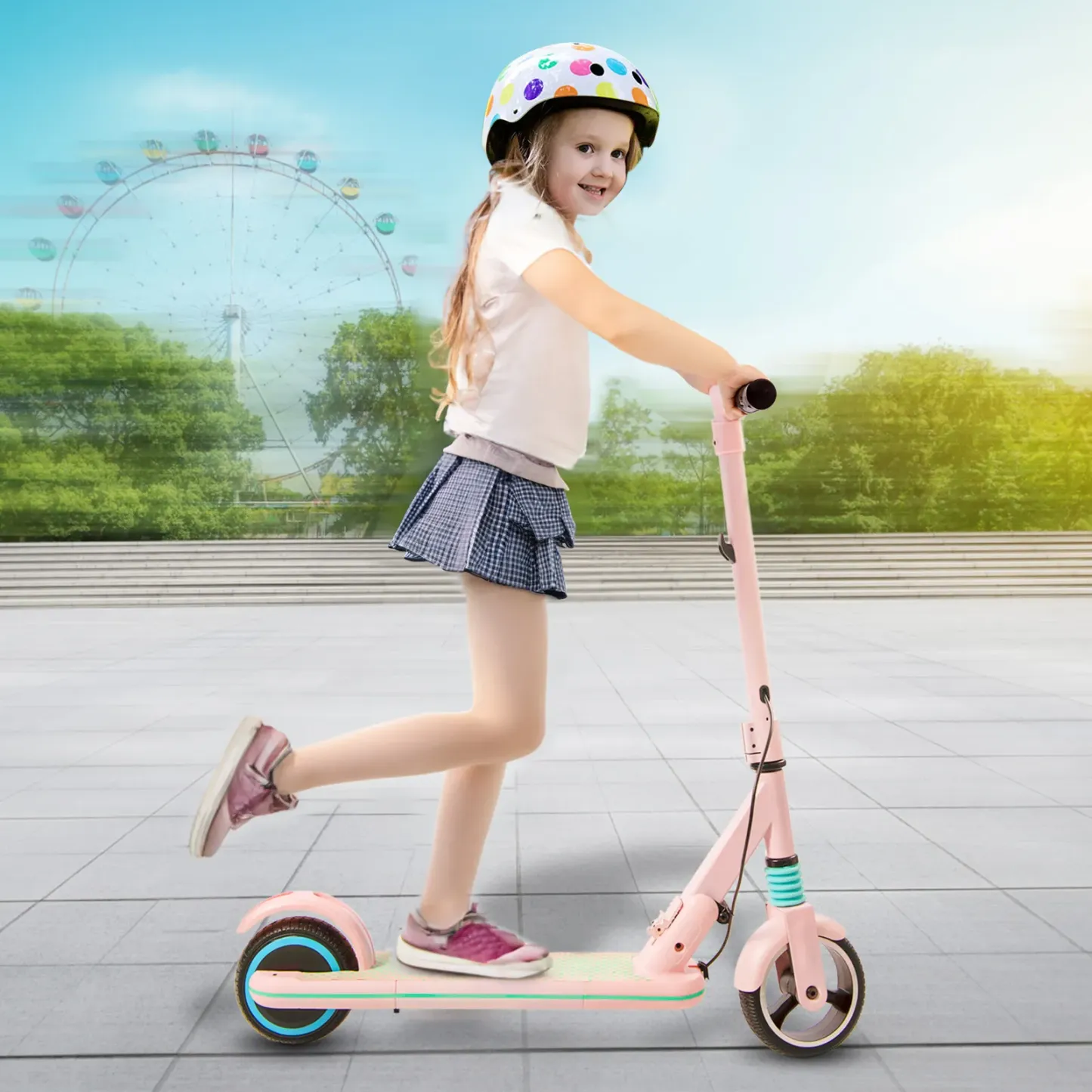S3 Elektroroller, geeignet für Kinder im Alter von 8–16 Jahren, Elektroroller, 14 km/h, LED-Anzeige, Licht 130 W