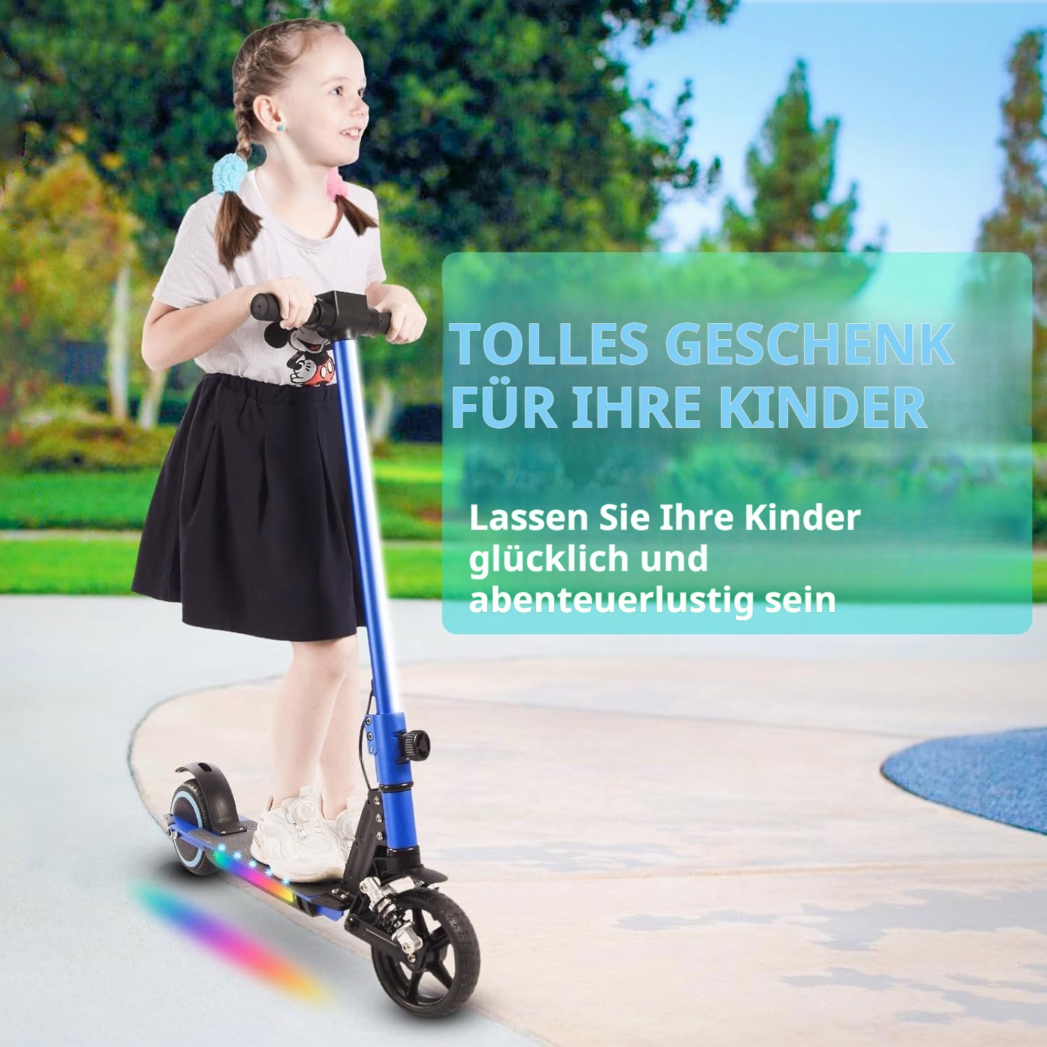 S5 Kinder-Elektroroller, faltbar, Teenager-Elektroroller, 15 km/h, LCD-Display, 80 W