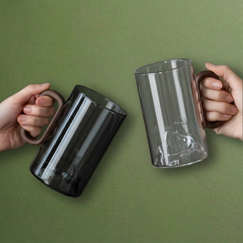 "Peakview" - High-grade Borosilicate Heat-Resistant Glass Tea Mug