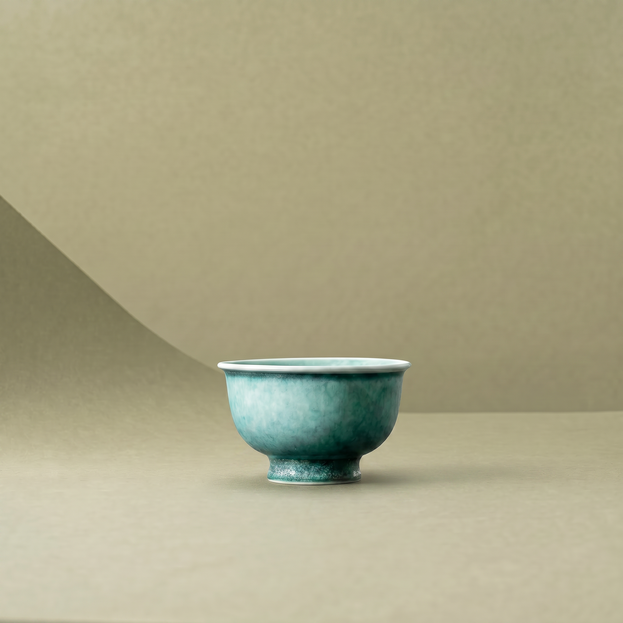 "Lagoon Moss" - Artisanal Deep Green Kiln Transformation Gongfu Teacup