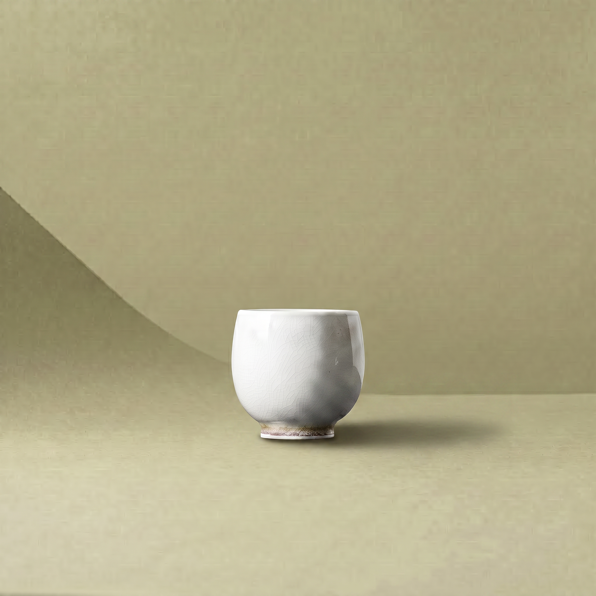 "Moon Haze" - Artisanal Ice Crackle Kiln Transformation Gongfu Teacup