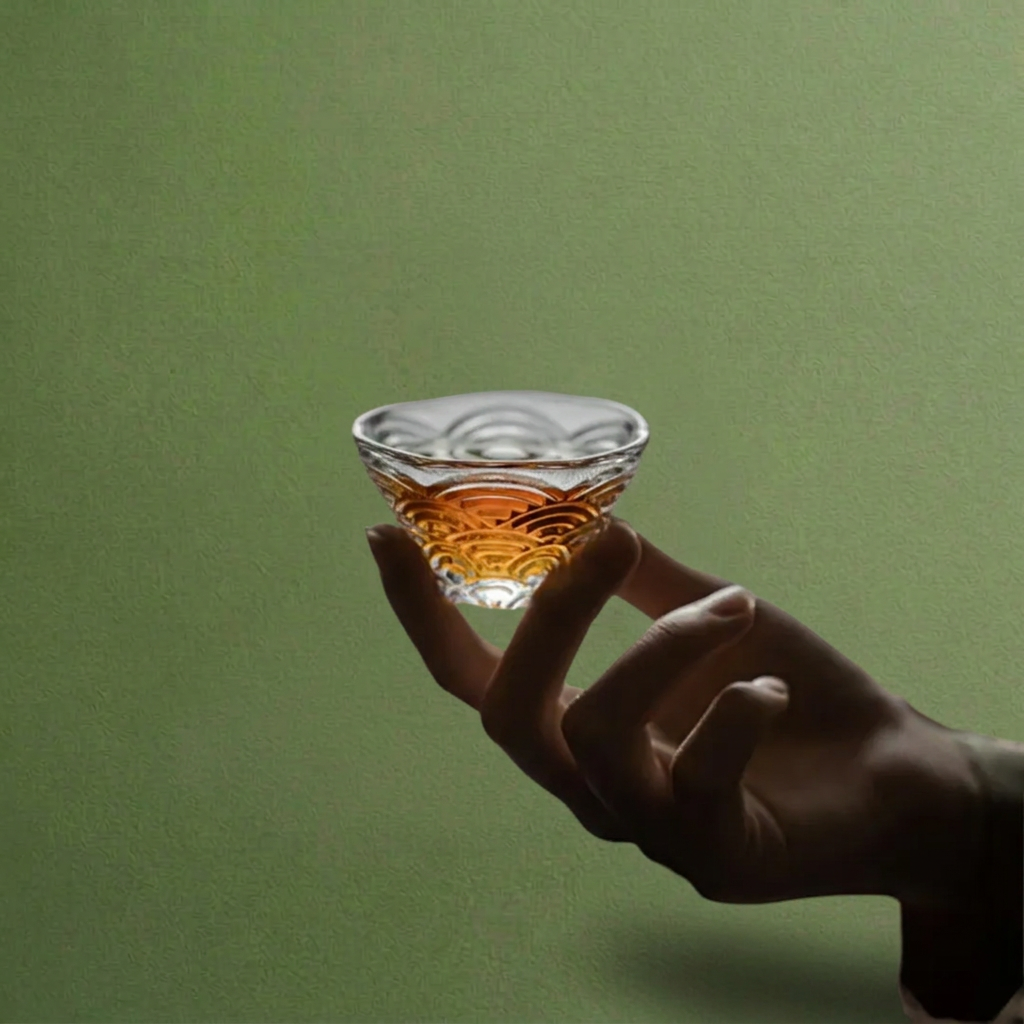 "Ocean Wave" - High-grade Borosilicate Heat-Resistant Glass Tea Cup