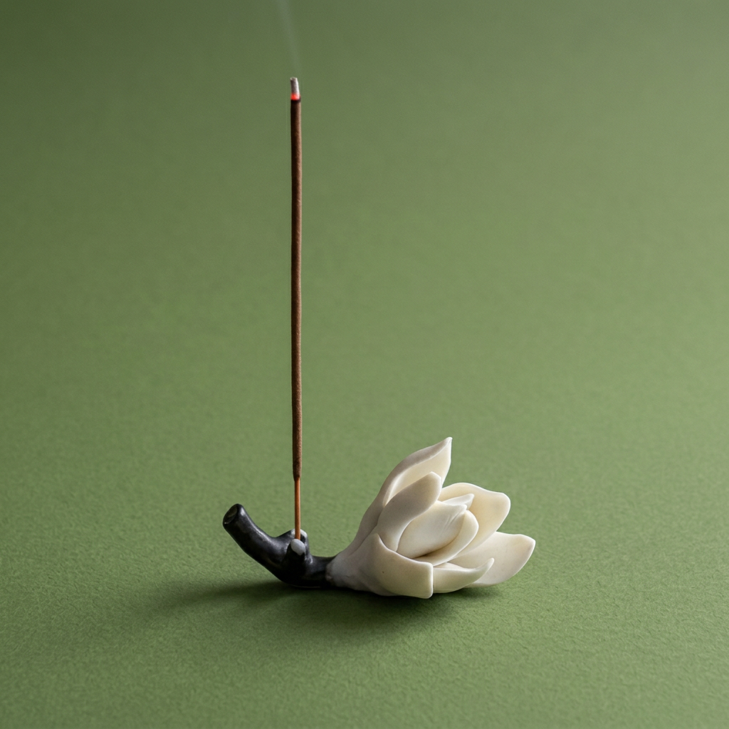 [Buy 1 Get 1 Free]“Magnolia” - Handmade Ceramic Incense Holder/Stand