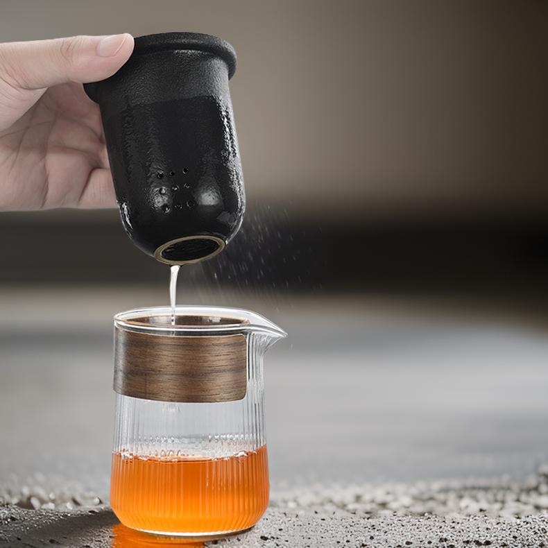 "Untitled" - Portable Ceramic Travel Teaset With Carrying Case-TeaTsy Official Website