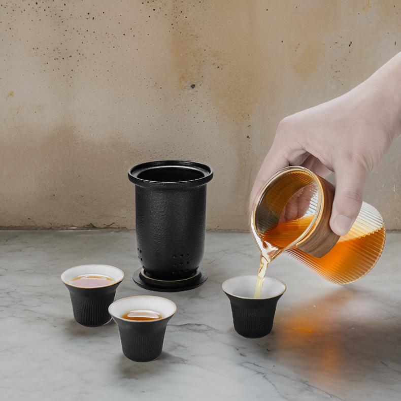 "Untitled" - Portable Ceramic Travel Teaset With Carrying Case-TeaTsy Official Website