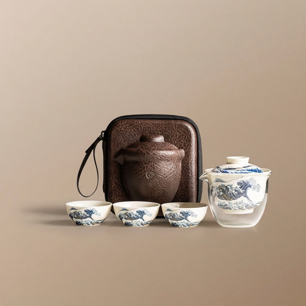 The Great Wave off Kanagawa /神奈川衝浪裡 Travel Tea Set