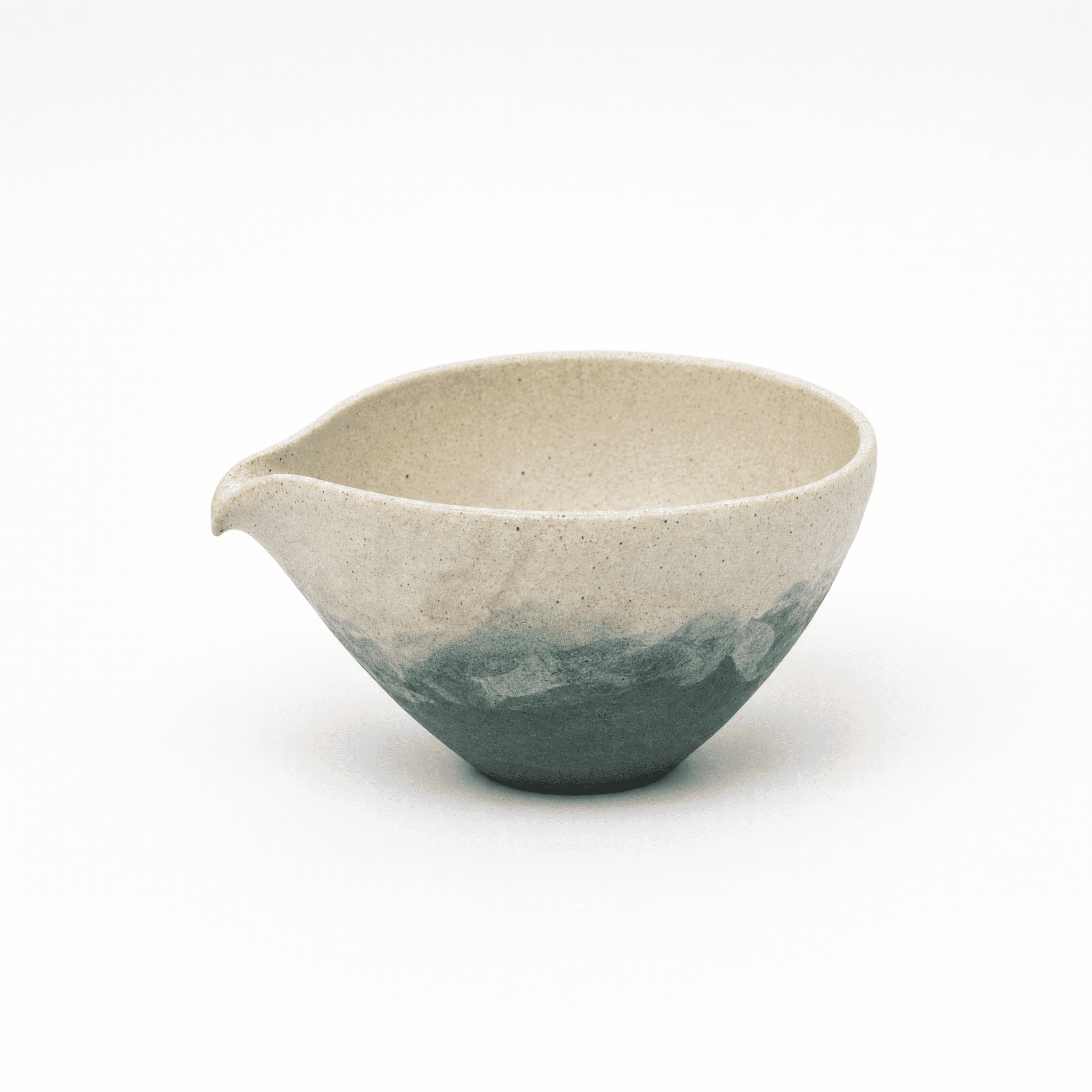 "Lake Veil" - Hand-Thrown Jingdezhen Stoneware Deep Basin Fair Cup