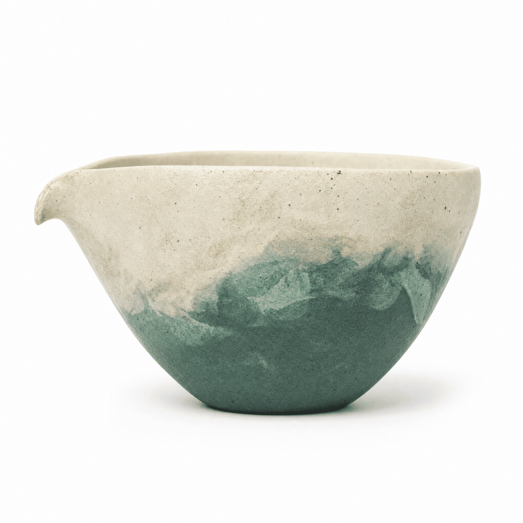 "Lake Veil" - Hand-Thrown Jingdezhen Stoneware Deep Basin Fair Cup