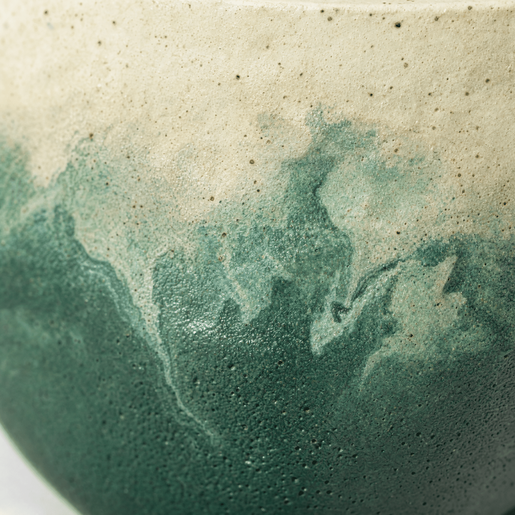 "Lake Veil" - Hand-Thrown Jingdezhen Stoneware Deep Basin Fair Cup