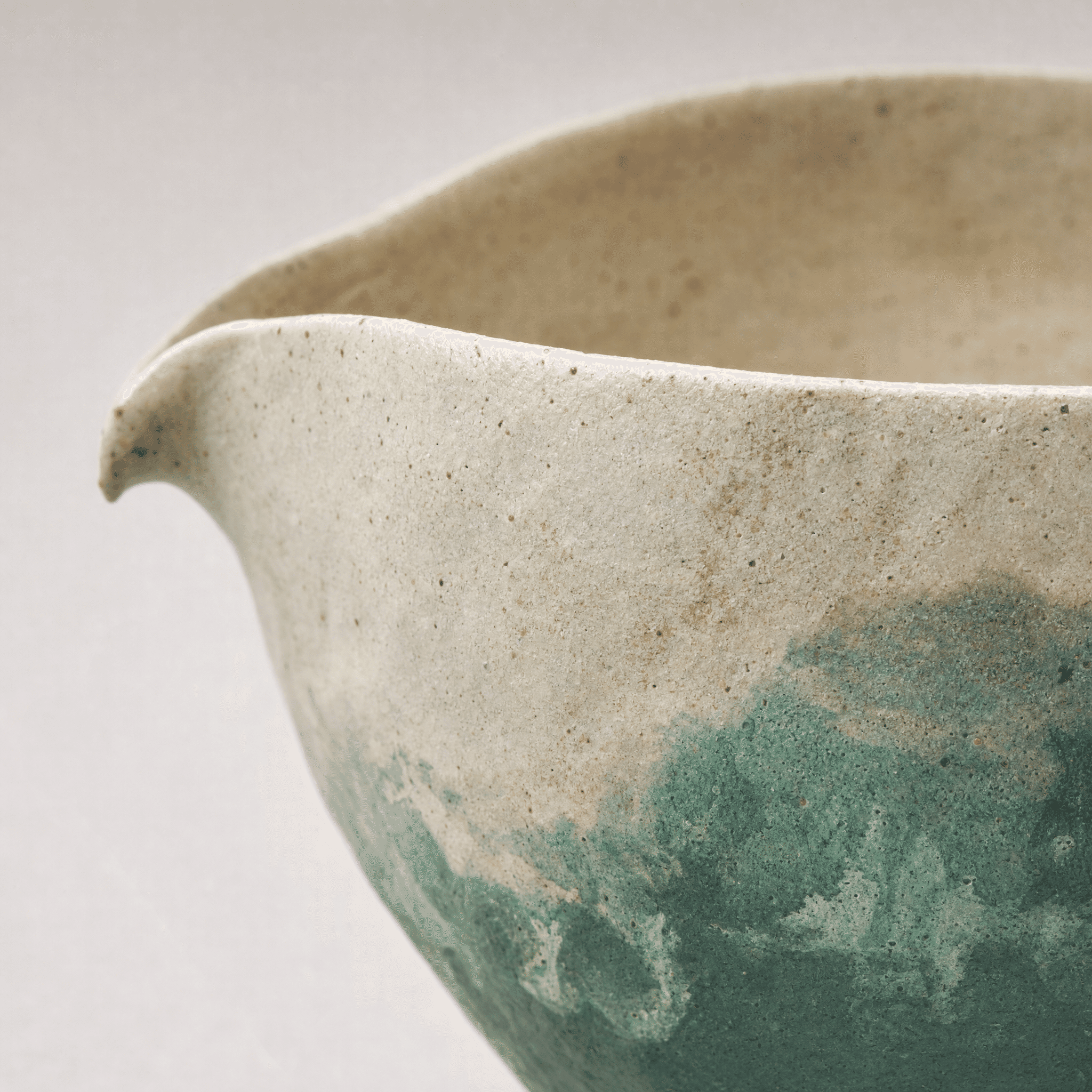 "Lake Veil" - Hand-Thrown Jingdezhen Stoneware Deep Basin Fair Cup