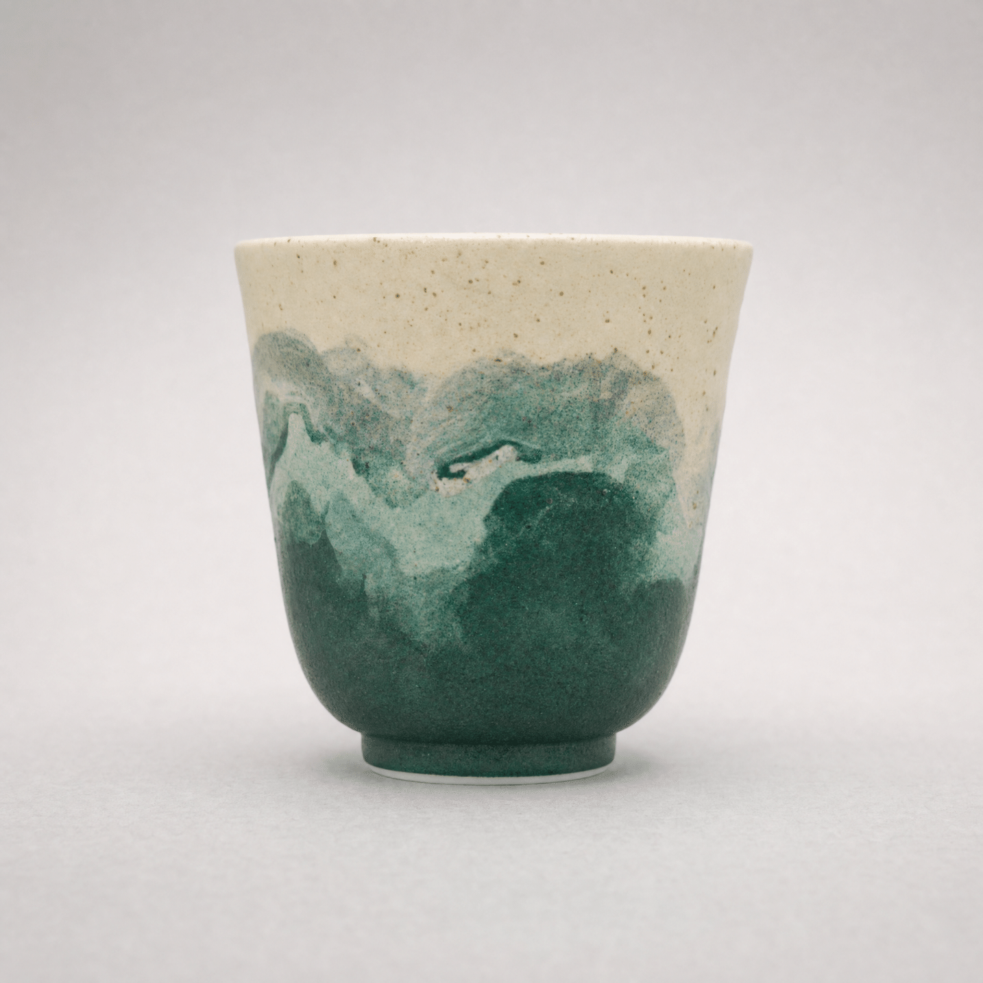 "Lake Veil" – Hand-Thrown Jingdezhen Porcelain Bell-Shaped Tea Cup