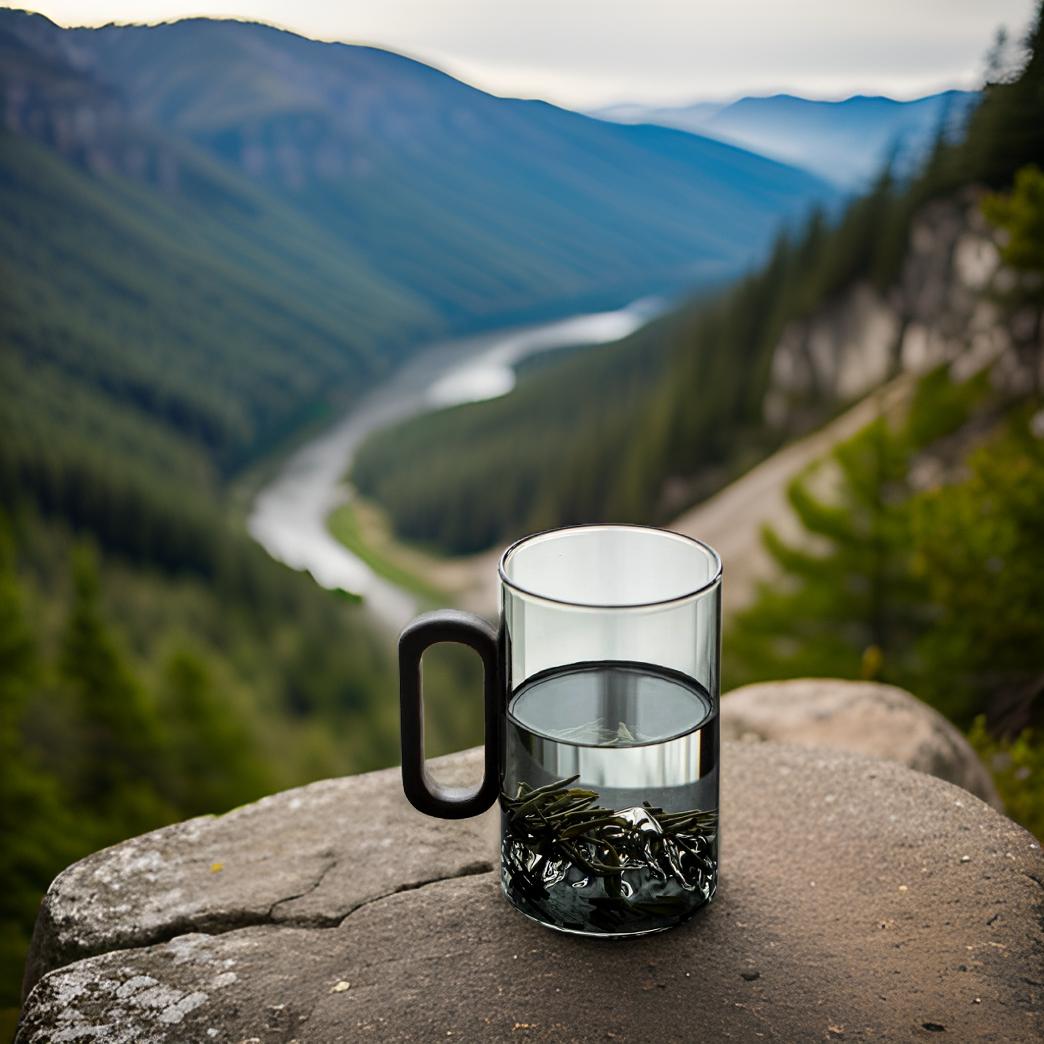 "Peakview" - High-grade Borosilicate Heat-Resistant Glass Tea Mug-TeaTsy Official Website