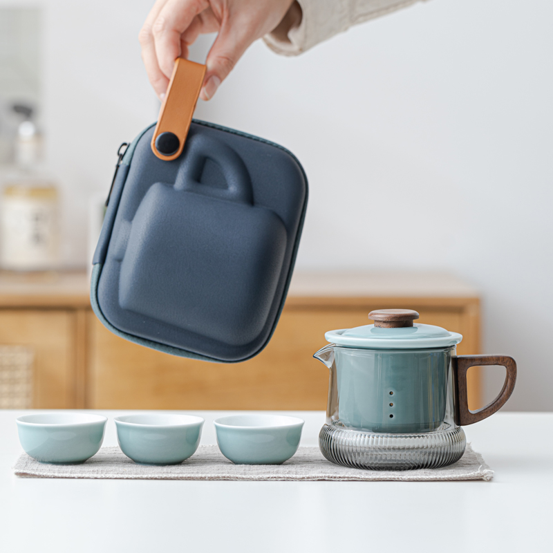 "Reunion" - Handmade Portable Tea Set with Case for Three-TeaTsy Official Website