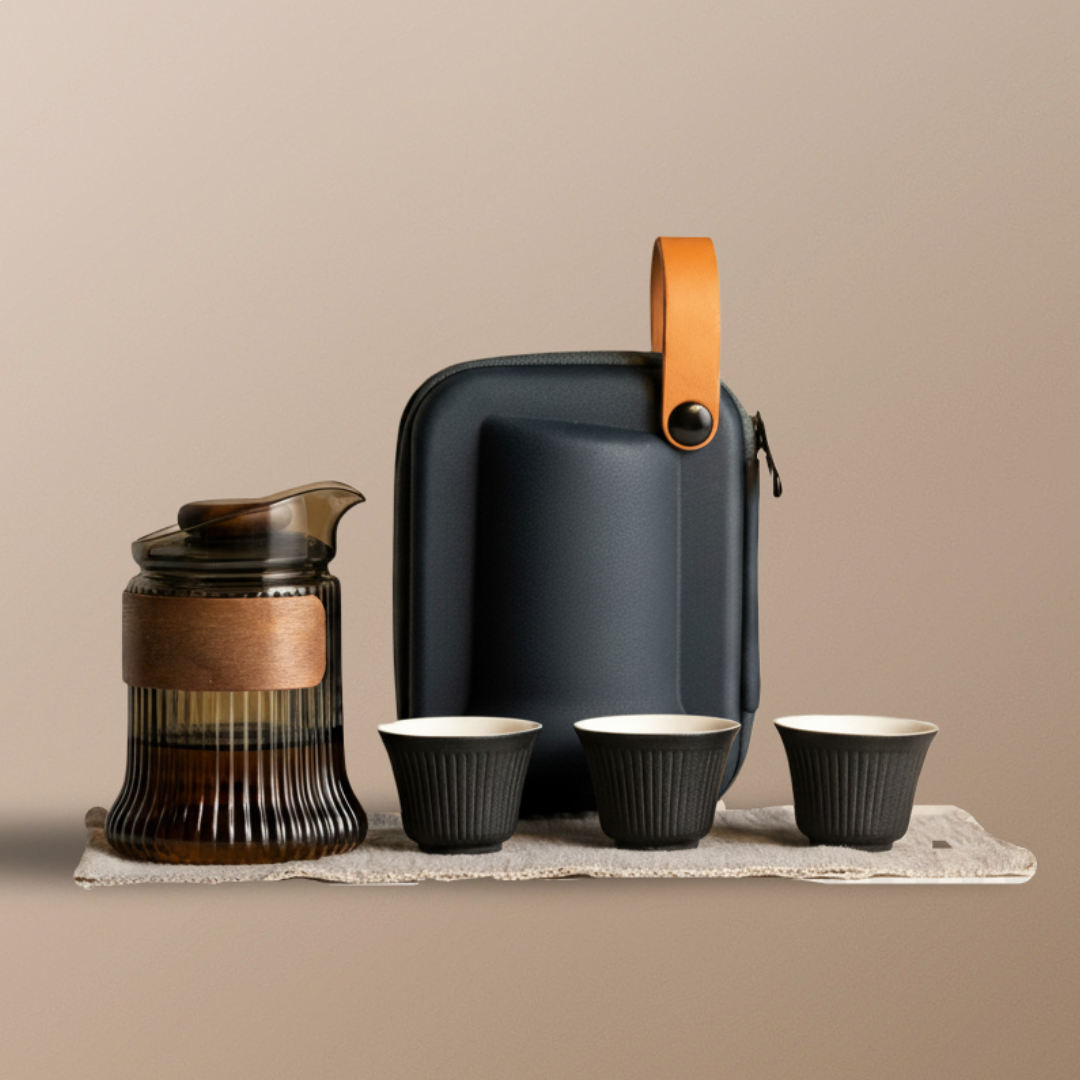 “Aura” - Portable Travel Tea Set with Protective Case-TeaTsy Official Website