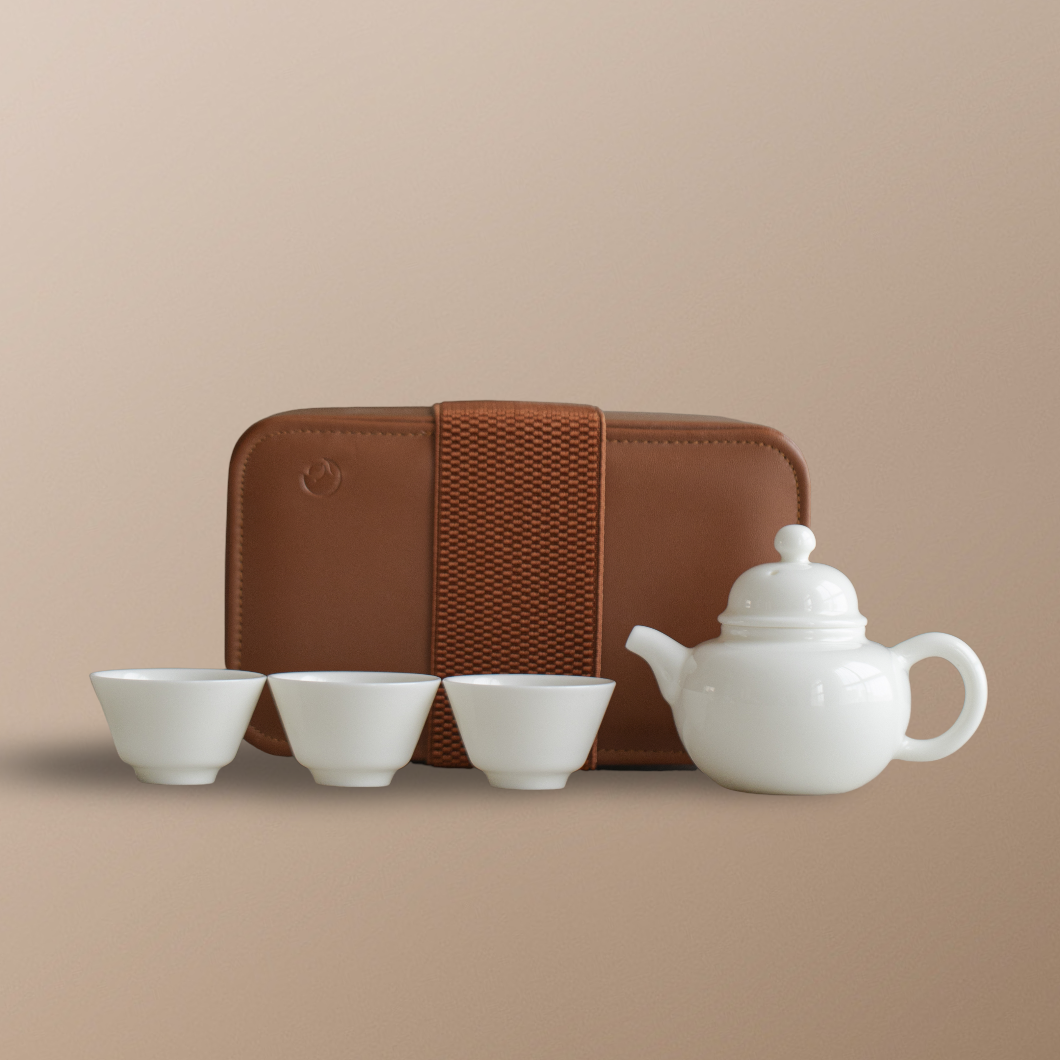 Jingmai Portable Tea Set – Chinese Celadon Gaiwan with Cups | Inspired by UNESCO Heritage Jingmai Mountain | Travel Gongfu Tea Set with Case | Traditional Chinese Teaware Gift