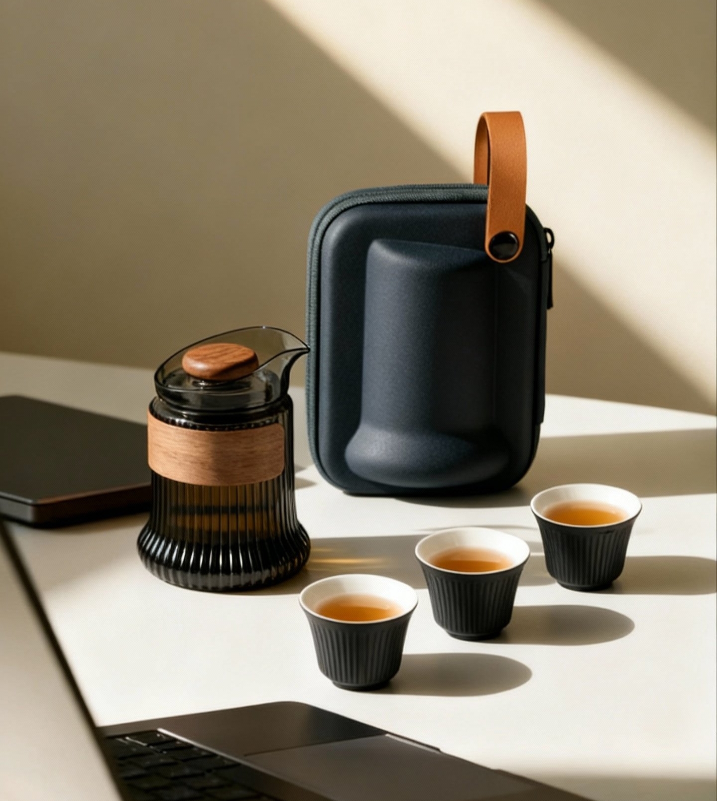 “Aura” - Portable Travel Tea Set with Protective Case-TeaTsy Official Website