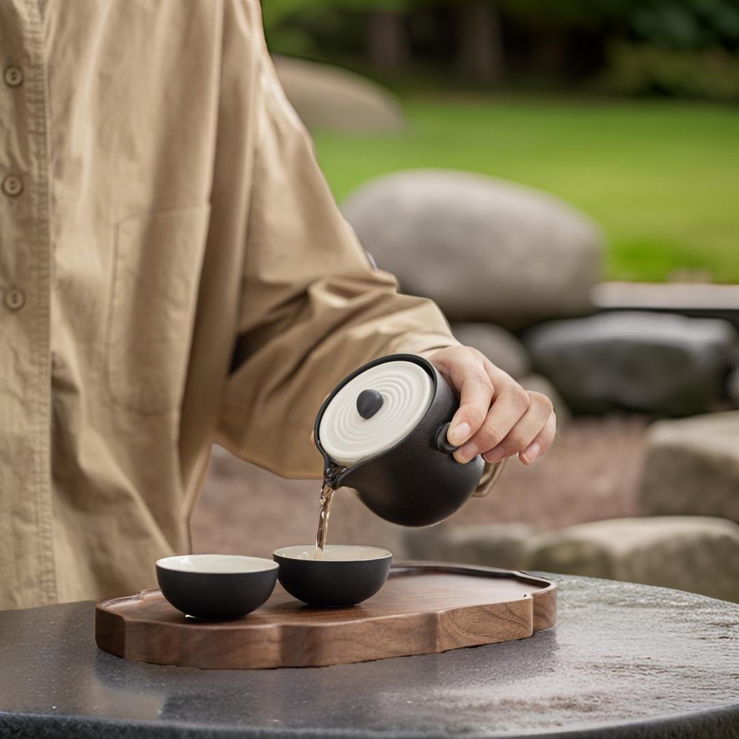 “Karesansui" Handmade Portable Tea Set (Lite)-TeaTsy Official Website