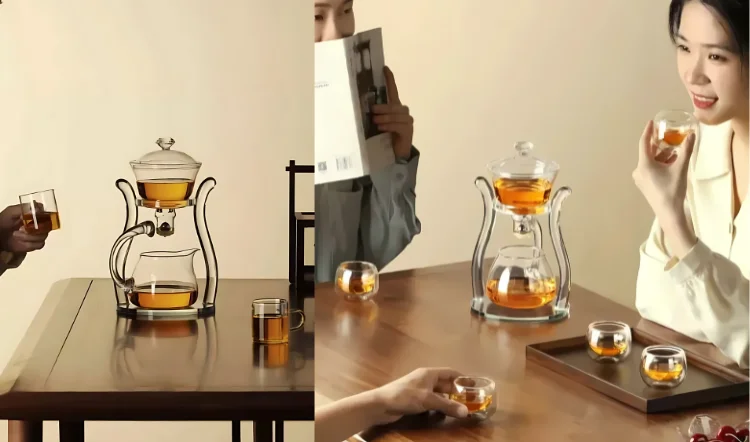 "Nostalgia" - Antique Style High-borosilicate Glass Automatic Tea Brewer