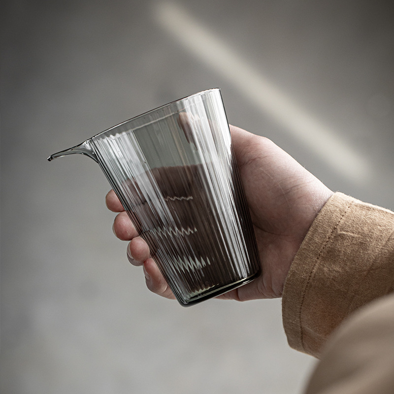 "Stripe” - Heat-Resistant Glass Pitcher/Gong Dao Bei/Fainess Cup-TeaTsy Official Website