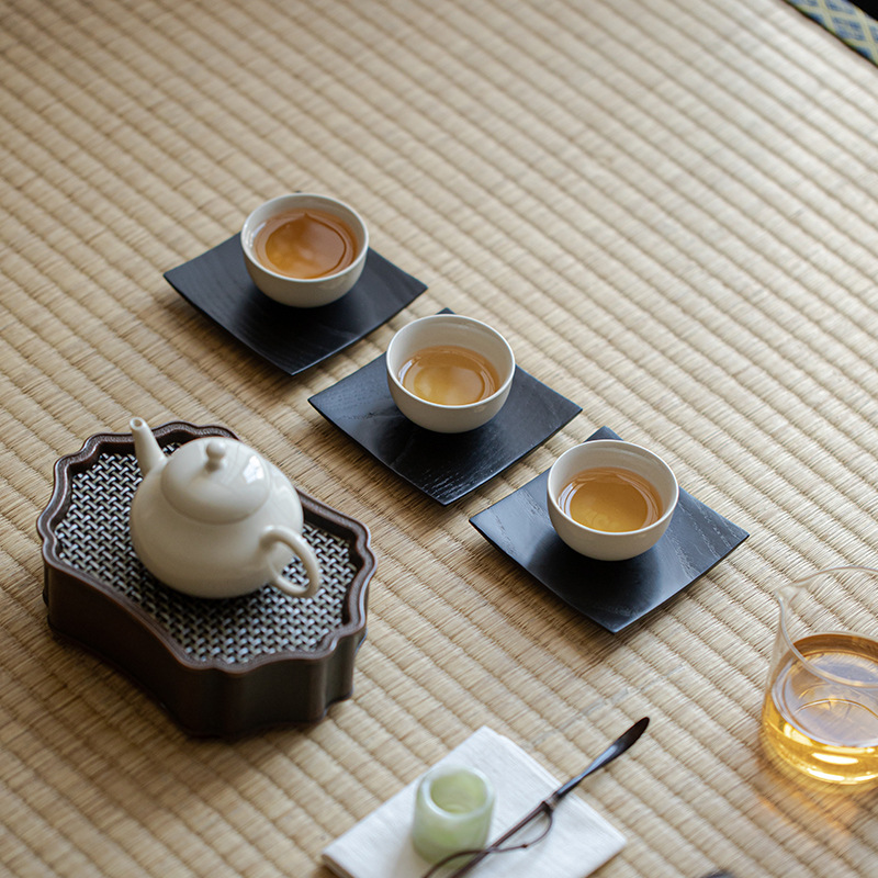 "Untitled" - Japanese Style Handcrafted Charred Cypress Wood Coaster