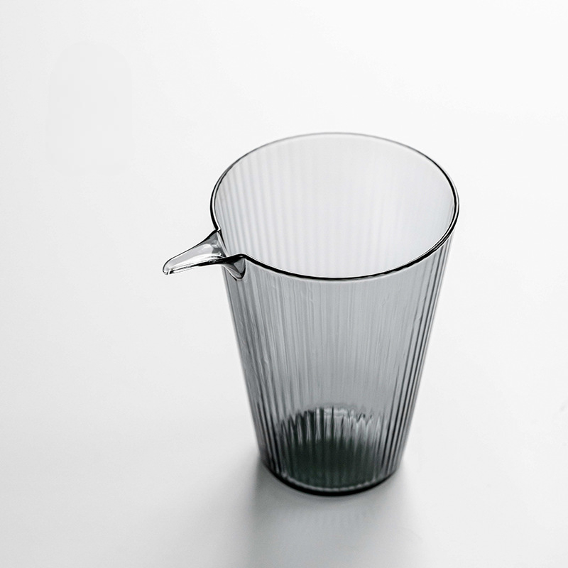 "Stripe” - Heat-Resistant Glass Pitcher/Gong Dao Bei/Fainess Cup-TeaTsy Official Website