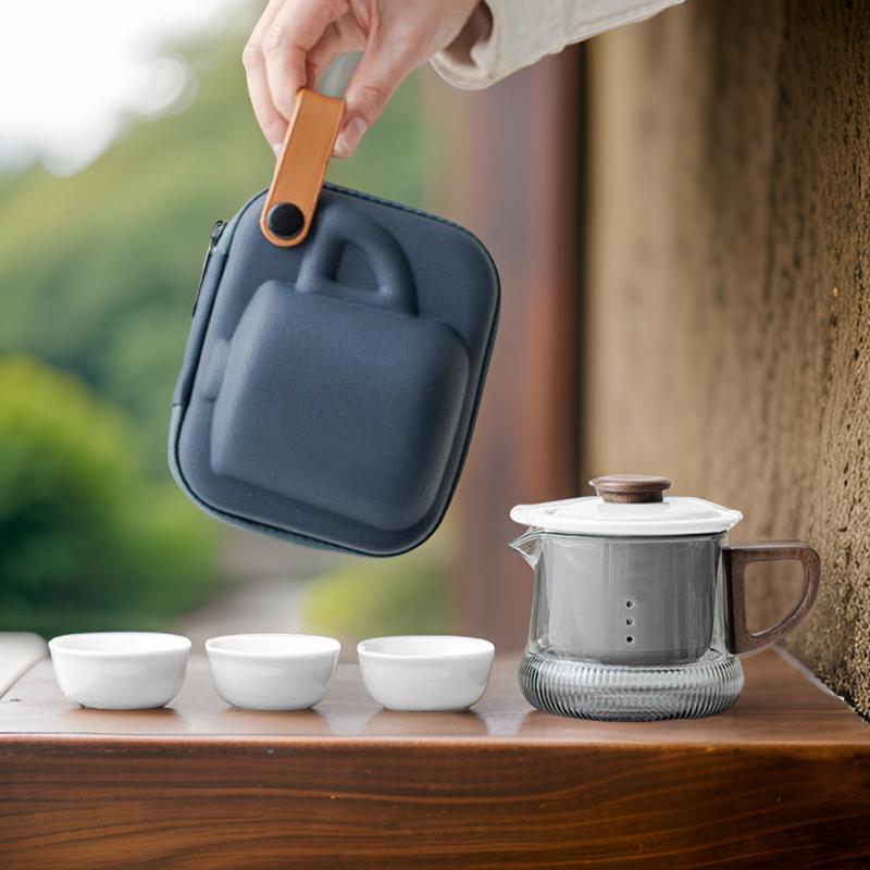 "Reunion" - Handmade Portable Tea Set with Case for Three-TeaTsy Official Website