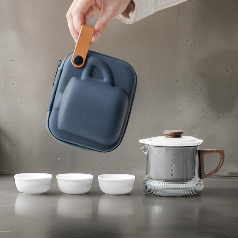 "Reunion" - Handmade Portable Tea Set with Case for Three-TeaTsy Official Website