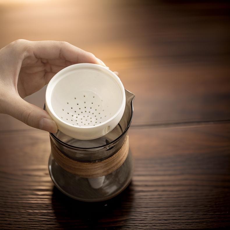 “Vortex” - Heat-Resistant Glass Teapot with Rotating Strainer-TeaTsy Official Website