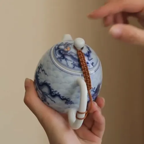 [Spring Special][Gift Season SALE]“Whispers of the Dragon" - Portable Dehua Porcelain Gongfu Tea Set