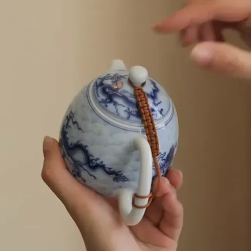 Whispers of the Dragon Dehua porcelain gongfu tea set