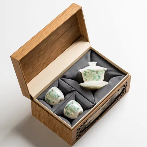 The "Auspicious Peony" Collection Handmade PuYu (璞玉) Blanc de Chine Tea Ritual Set