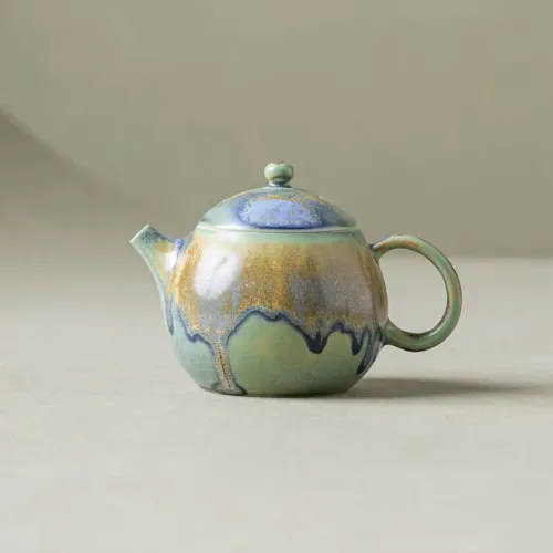 Thousand Miles of Rivers and Mountains crystalline glaze Xishi teapot