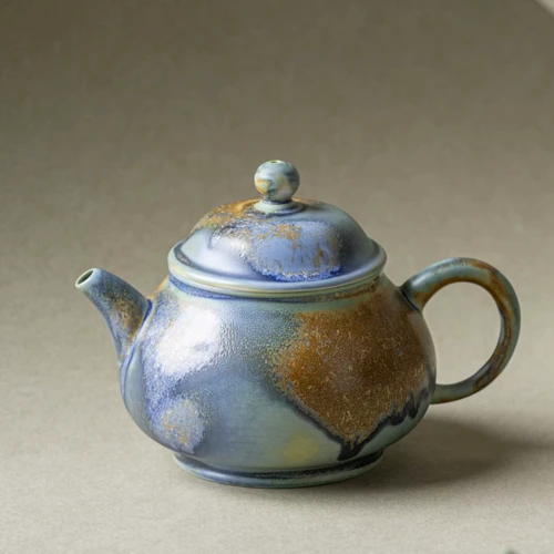[Spring Special]Thousand Miles of Rivers and Mountains/千里江山(Qian Li Jiang Shan) - Handmade Crystalline Glaze Duoqiu(掇球) Teapot