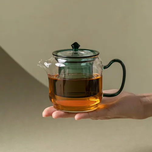 [New Arrival]"Viridian" - High-grade Borosilicate Heat-Resistant Glass Teapot with Infuser