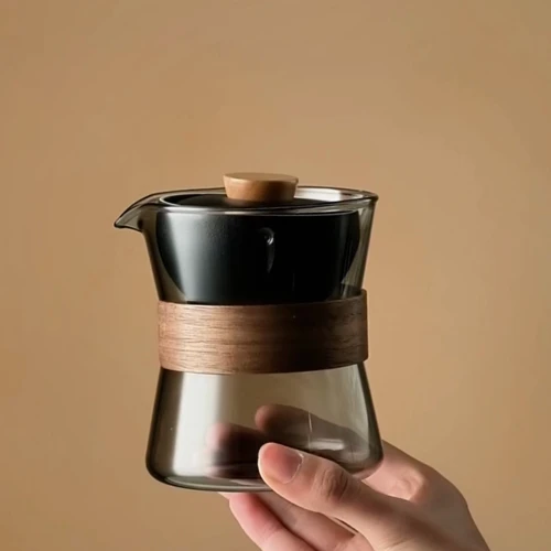 [Flash Deal]“Vortex Kit” - Heat-Resistant Glass Handled Teapot with Rotating Strainer Travel Set